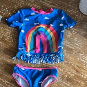 Andy & Evan Blue and Pink Rashguard Swimwear